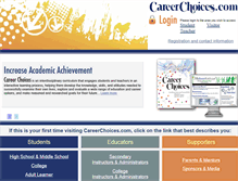 Tablet Screenshot of careerchoices.com